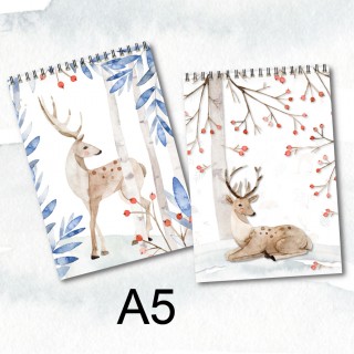 A5 Recycled Notepad-Winter Watercolour product image